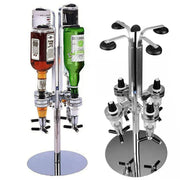 4 Heads 6 Heads Rotary Stainless Steel Wine Juice Cocktail Stand Drinks Optics Dispenser Holder For Bar Butler