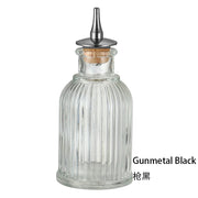 90ml Glass Bitter Bottle for Cocktail - with Stainless Steel Dash Top, Birdcage Design for Professional Mixologist Bar Tool