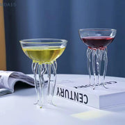 150ml Creative Cocktail Glass Transparent Jellyfish Cup Juice Tall Glass Round Wine Champagne Drink Glassware Bar Restaurant