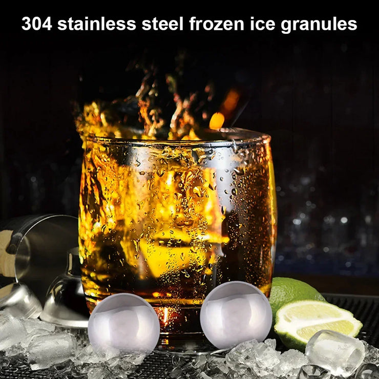 2 pcs Stainless Steel Ice Cubes Set Reusable Chilling Stones For Whiskey Wine Wine Cooling Cube Chilling Rock Party Bar Tool