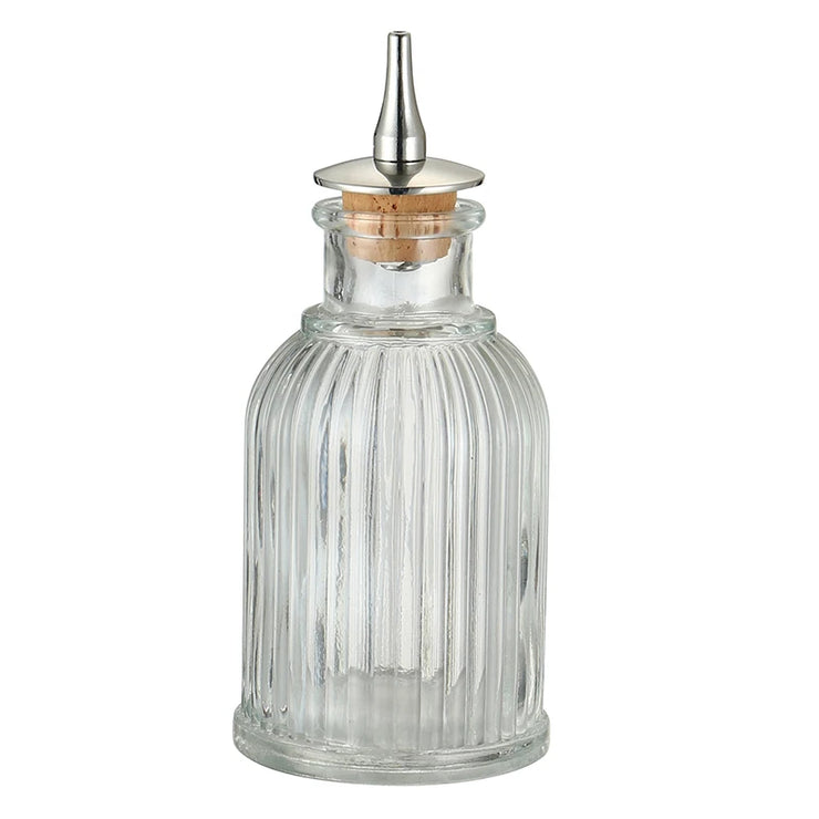 90ml Glass Bitter Bottle for Cocktail - with Stainless Steel Dash Top, Birdcage Design for Professional Mixologist Bar Tool