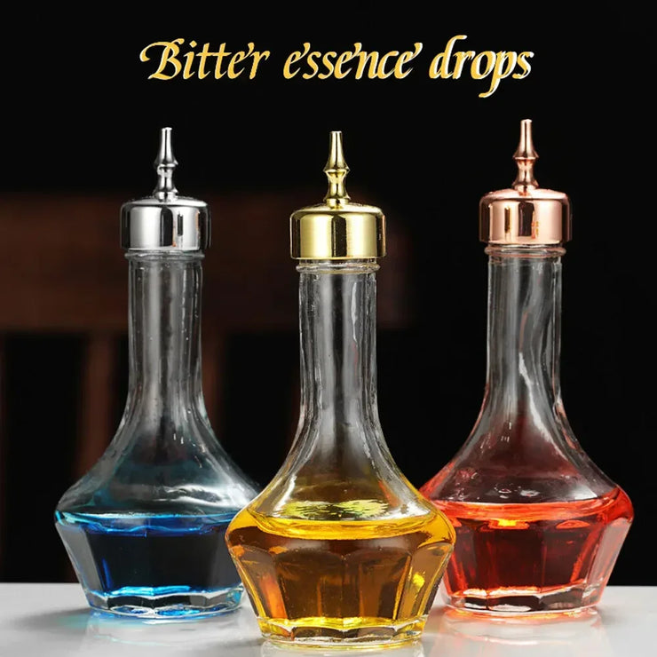 30/50/90/100ml Stainless Steel Cocktail Bitters Bottle Cocktail Absinthe Mixer Bottle with Cap Vintage Professional Bar Tools