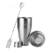 1pcs stainless steel stick fork spoon cocktail spoon spiral kitchen utensils double stick stir stick cocktail bar bar utensils