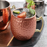 530ML Unique Moscow Mule Copper Mug Handcrafted 304 Stainless Steel Cup Cocktail Glass Premium Gift For Drink Lovers