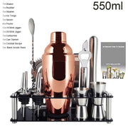 Stainless Steel Cocktail Kit Bars Set Tools With Stand Free Shipping