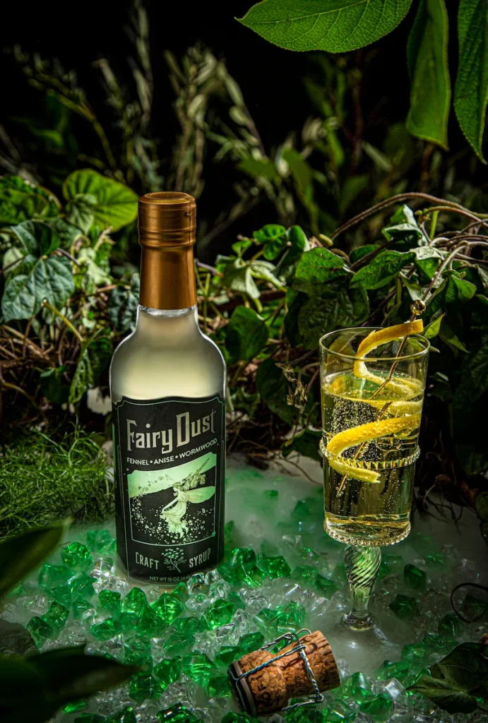 Fairy Dust Herbal, enchanting, and absinthe-inspired. A non-alcoholic nod to the Green Fairy, made with wormwood, anise, and fennel.
